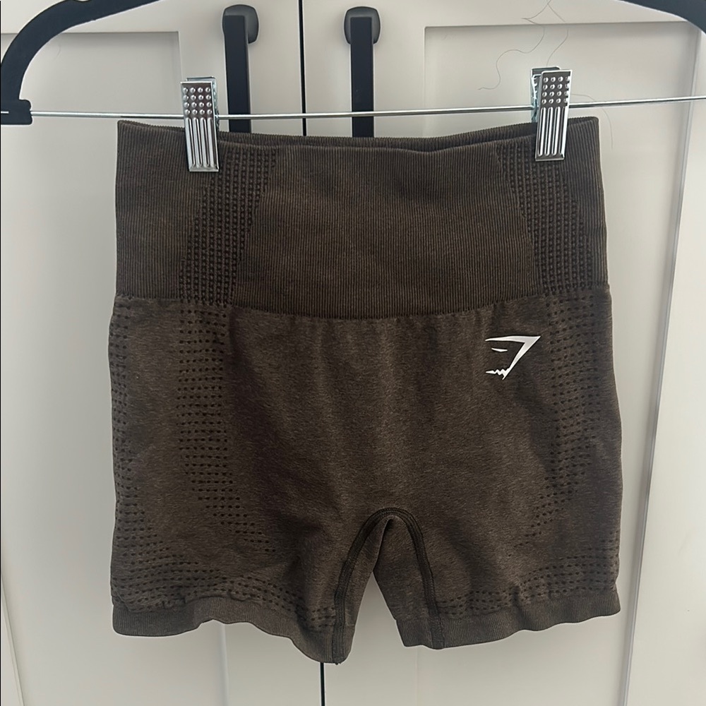 Brown Seamless Gymshark Shorts Lightly worn
